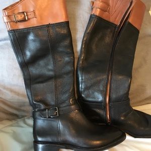 Gianni Bini Black and Brown Tall Boots